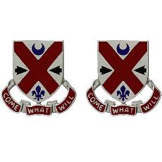 265th Engineer Battalion Unit Crest (Come What Will)